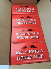 CASE OF 4! Tomcat Rat & Mouse Killer, 1 Station & 15 Bait Blocks in Each Box