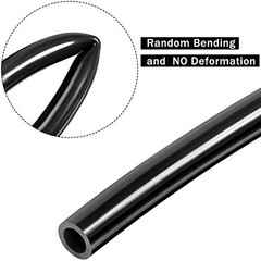 Pneumatic Hose 4mm OD 2.5mm ID Polyurethane PU Air Tube 5 Meter 16.4ft Black