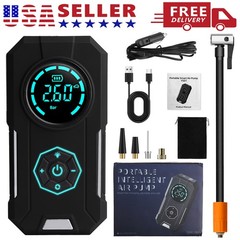 150 PSI Air Compressor Tire Inflator Fits Car Moto Bike Tires Air Pump Cordless