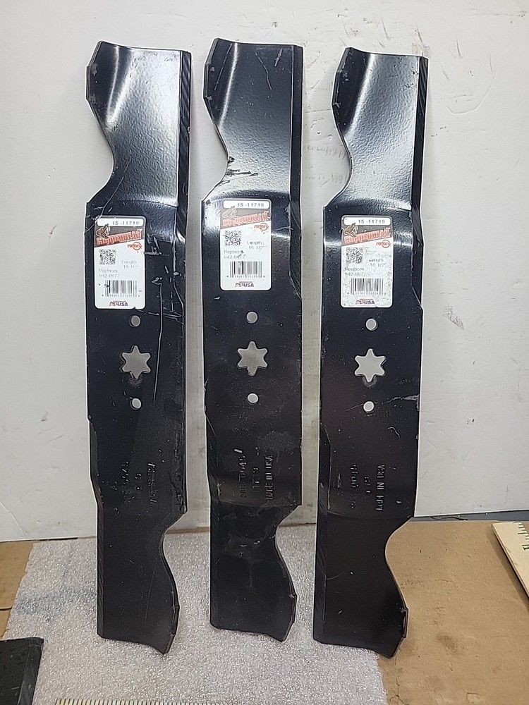 Qty: 3 Rotary Copperhead Blade Replaces MTD Cub Cadet 942-0677 742-0677 18.5″