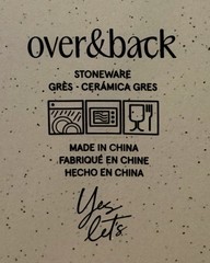 Over & Back Yes Let’s Set Of 3 Dinner Plates 10.5” Gray Stoneware Speckled