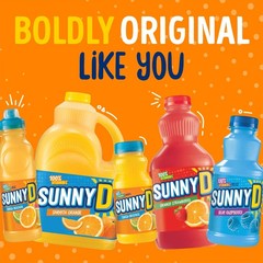 SUNNYD Tangy Original Shelf Stable Orange Juice Drink, 18 Count, 6.75 fl oz Bott