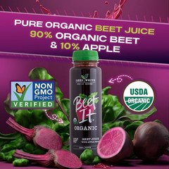 BEET IT Organic Beet Juice, 8.5 Ounce (Pack of 12) GMO-Free 100% Natural Beet Ju
