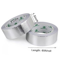Adhesive Aluminum Foil Heat Shield Tape 2 Pack Barrier 2Rolls 1.5 inch