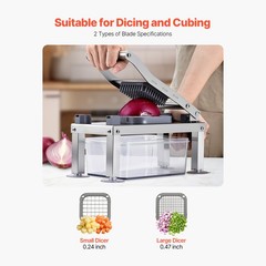 Vegetable Chopper Mandoline Slicer All-in-1 Food Veggie Cutter 8 Blades