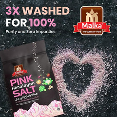 Malka Himalayan Pink Salt, Super Fine Grain Salt, 4lb-(Qty: 2, 2lbs Pouch bags)