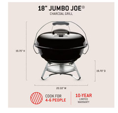 Weber Original Kettle 22-in W Black Kettle Charcoal Grill