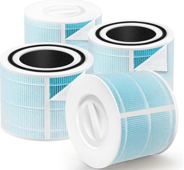 4 Smoke Remover Filters Compatible w/ Levoit & VortexAir Core 300’s, PuroAir 240