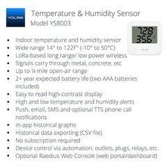 LoRa Smart Temperature & Humidity Sensor – Battery-Powered with App Notification