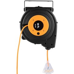 Retractable Extension Cord Reel Power Cord Reel 50FT 14AWG/3C SJTOW