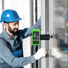 Laser Receiver Detector with Clamp 197ft Range Compatible with Green & Red Beam