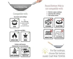 Craft Wok | Hand Hammered Carbon Steel Wok 14 Inch