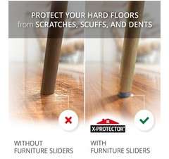 Chair Glides X-Protector – 1″ -16 Pcs Screw-on Premium Chair Furniture Gliders