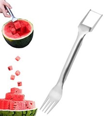 Watermelon Slicer Cutter 2-in-1 Fork Stainless Steel Fruit Cutting Artifact Lot