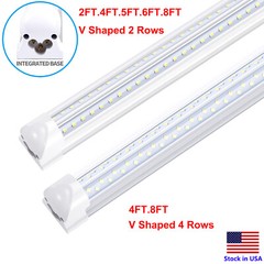 120W T8 8FT LED Shop Light 2FT 4FT 6FT LED Tube Light Linkable Shop Lamp Fixture