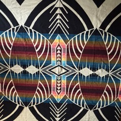NWT Indian Creations by Incas 80% Alpaca Blanket 75×88 Ecuador Reversible Tribal
