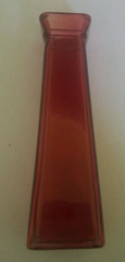 Red Flower Vase 2.36 In D X 7.68 IN H For Weddings/Birthdays/Valentines Day-NEW