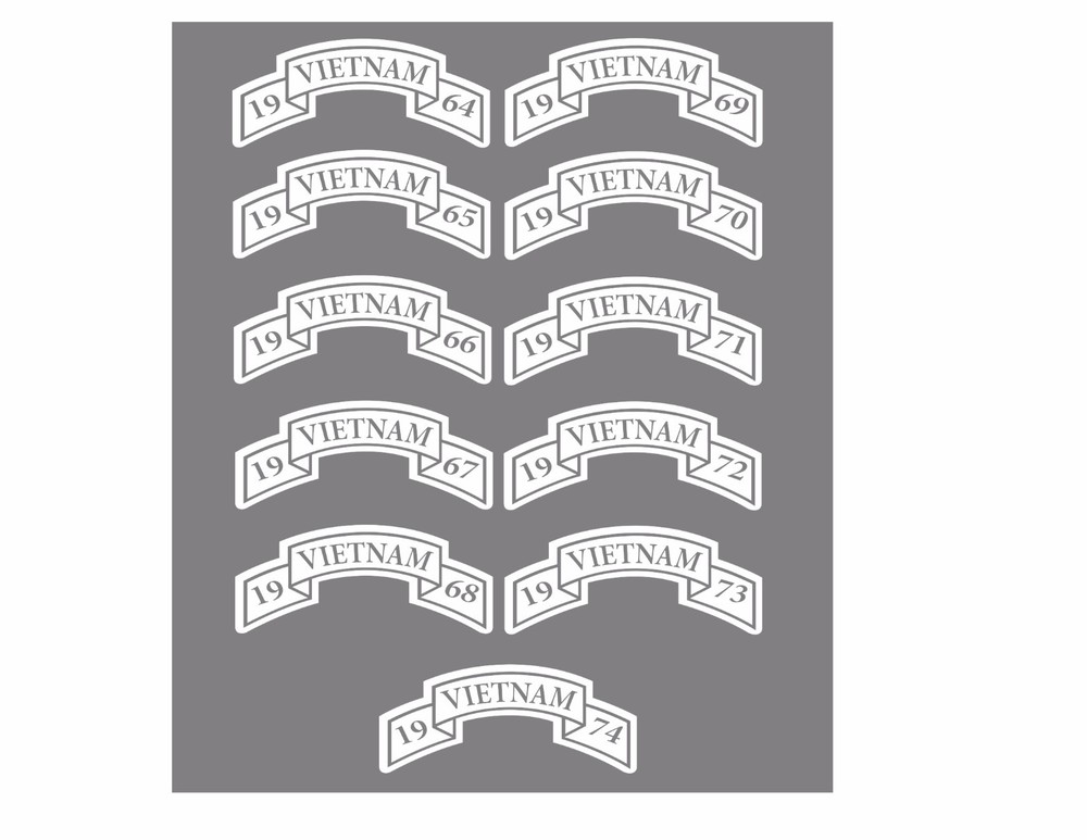VIETNAM TAB (Choose Your Year of Service) WINDOW VINYL DECAL