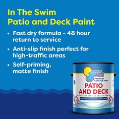 In The Swim Patio and Deck Paint – Water Based Acrylic Coating – For Sprayed,