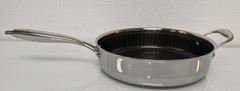 Hell’s Kitchen Hybrid Tri-Clad 4 Qt Sauté Pan w/ Lid | Nonstick PFAS-Free Used