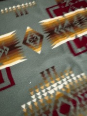 Beaver State Pendleton Wool Blanket Geometric Green Multicolor 86×106″ Large