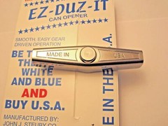 EZ DUZ IT American Made White Grips Manual Deluxe Can Opener – Made In The USA