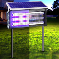 Solar Bug Zapper Outdoor Mosquito Zapper 4500V Waterproof Rechargeable Fly Trap