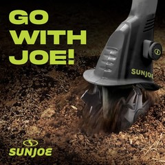 Sun Joe Electric Garden Cultivator with 2.5 Amp Motor and Steel Blades, Green