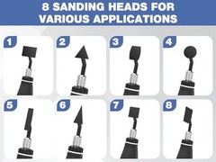 SHALL Mini Pen Sander, 12V Electric Reciprocating Sander with 4 Adjustable Speed