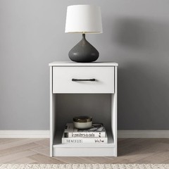 Mainstays Ardent Nightstand with 1 Drawer, Dark Walnut