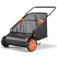 VEVOR Push Lawn Sweeper 26 in Leaf & Grass Collector 7 cu.ft. Hopper Bag Durable