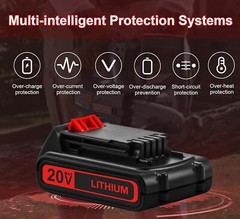 2PACK 20V Lithium-ion 2.0Ah Battery for BLACK DECKER LBXR20 LBXR2520 LBXR2020
