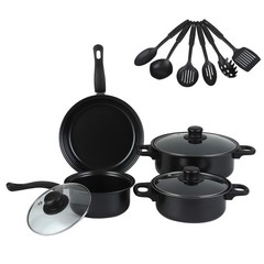 13PCS Kitchen Pots & Pans Set Nonstick Induction Cookware Utensils Pot with Lid