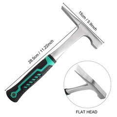 Industrial High Carbon Steel Geological Exploration Hammer,Flat Head Sturdy Tool