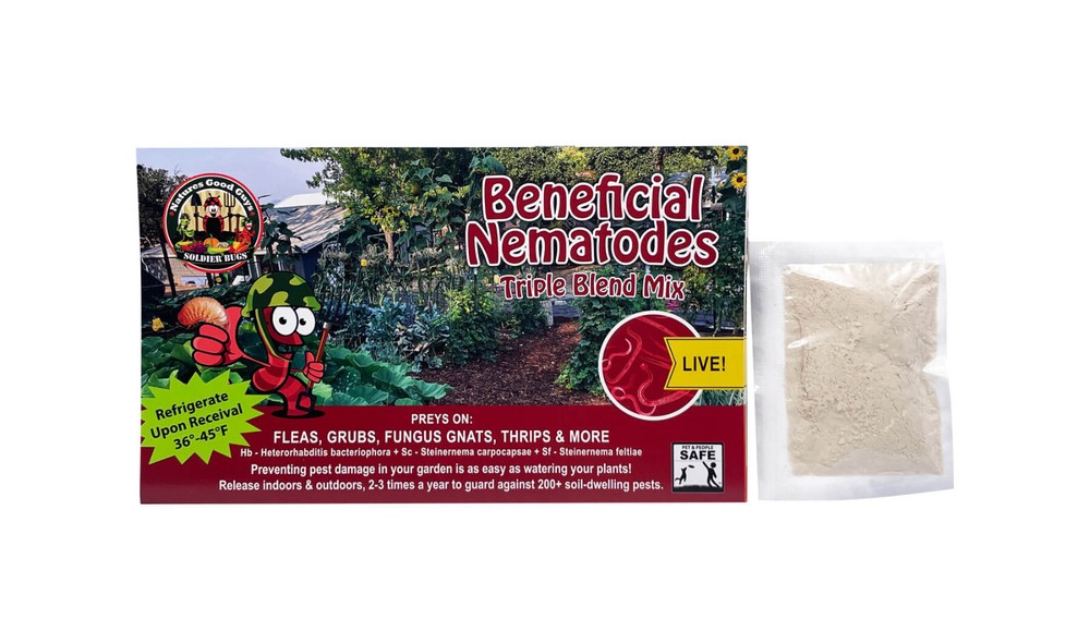Beneficial Nematodes Triple Blend HB+SC+SF Targets 200+ Soil Pests