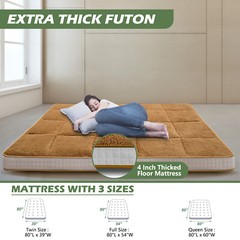 Fleece Foldable Japanese Floor Mattress-Super Soft Fuzzy Sleeping Pad for Adults