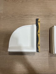 Bright White Ceramic Corner Shower Shelf Ledge 8.5 in Mexico