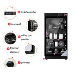 50L Full Automatic Digital Camera Dehumidify Storage Cabinet Box 4Tiers 110V