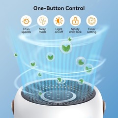 FULMINARE Air Purifiers for Any Room H13 True HEPA Quiet with Timer Night Light!