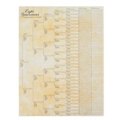 15 Pack Family Tree Charts to Fill in – Blank 8 Generation Genealogy Poster for