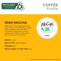 McCafe Irish Mocha, Keurig Single Serve K-Cup Pods, Flavored Coffee, 96 Count