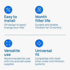 Under-Sink Water Filtration System – Water Filter Reduces Chlorine Taste & Od…