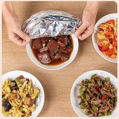 10-60PCS Reusable Aluminum Foil Food Covers Heat Insulation Bowl Pot Lids