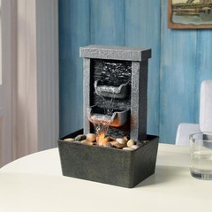 Home Décor 10.3 in Indoor Waterfall Fountain Relaxation High Pressure Water P…
