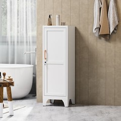 46″ H Metal Pantry Cabinet Metal Storage Locker with Door and Adjustable Shelves