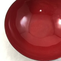 West Elm Enamel MCM Style Metal 4.25 in. Bowls Set 4 Red & Orange Dishes *As-Is*