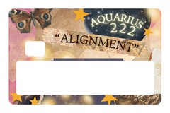 Aquarius Angel Number 222 Card Skin 4 Pack Zodiac Alignment Butterfly Vinyl Aest