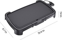 XL Electric Griddle with Removable Temperature Control, Immersible Flat Top G…