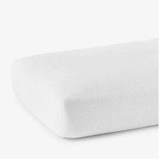 The Company store Premium Breathable Washed Linen Solid Fitted Bed Sheet