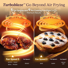 Cosori 9-In-1 Turboblaze Air Fryer 6 Qt, Premium Ceramic Coating, 90°–450°F, Pre